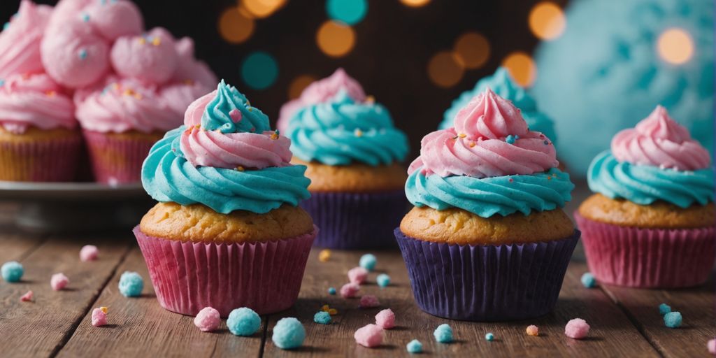 cotton candy cupcakes