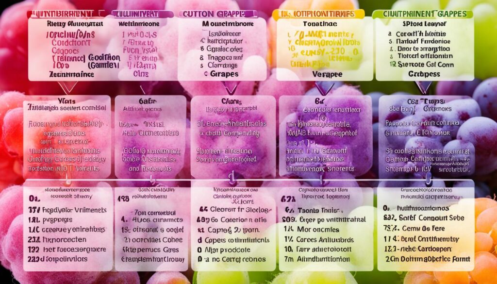 Nutritional profile of cotton candy grapes