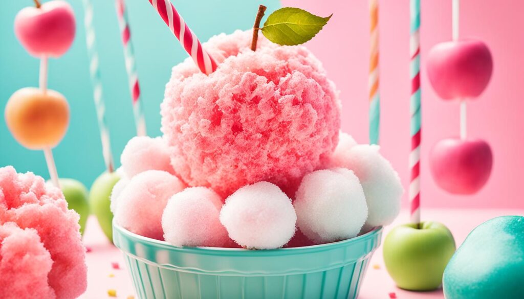 cotton candy apples