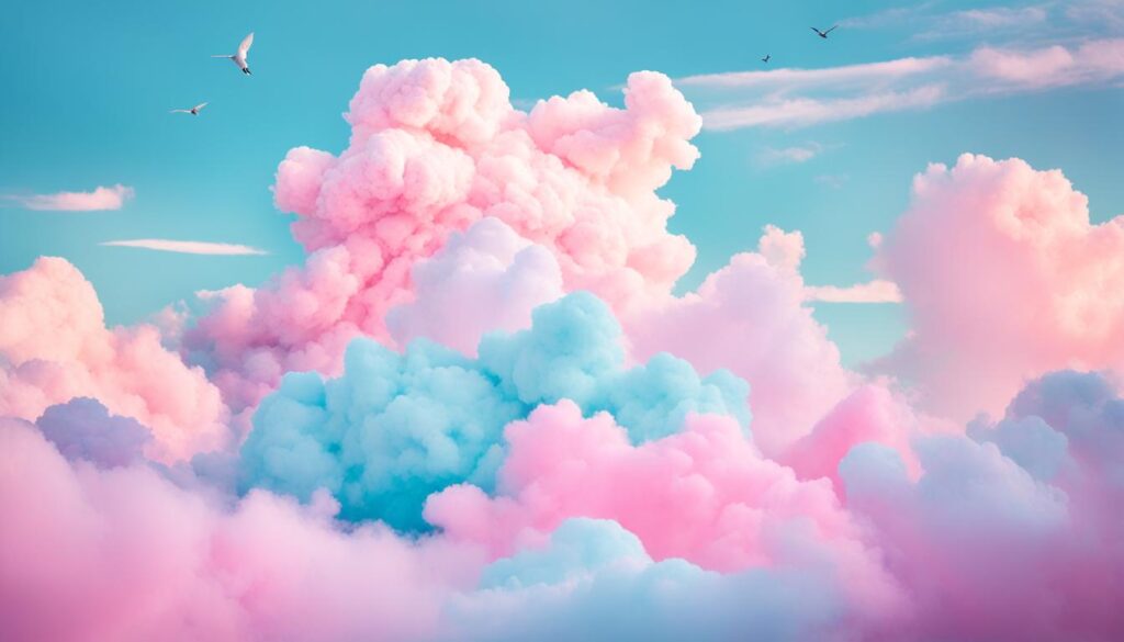 cotton candy clouds