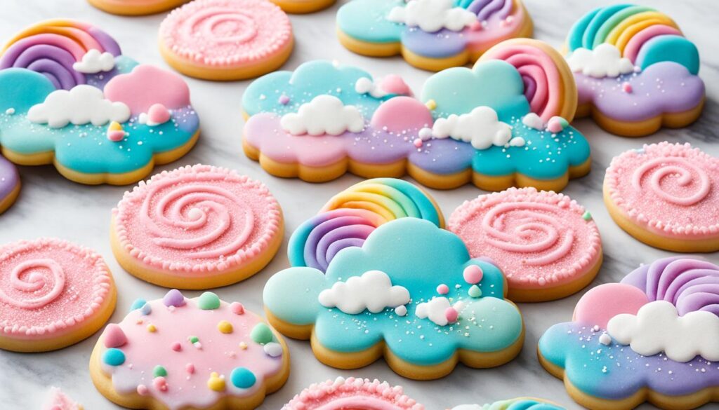 cotton candy cookie variations