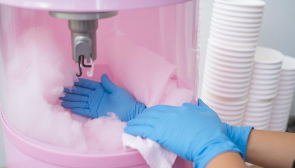 cotton candy machine cleaning