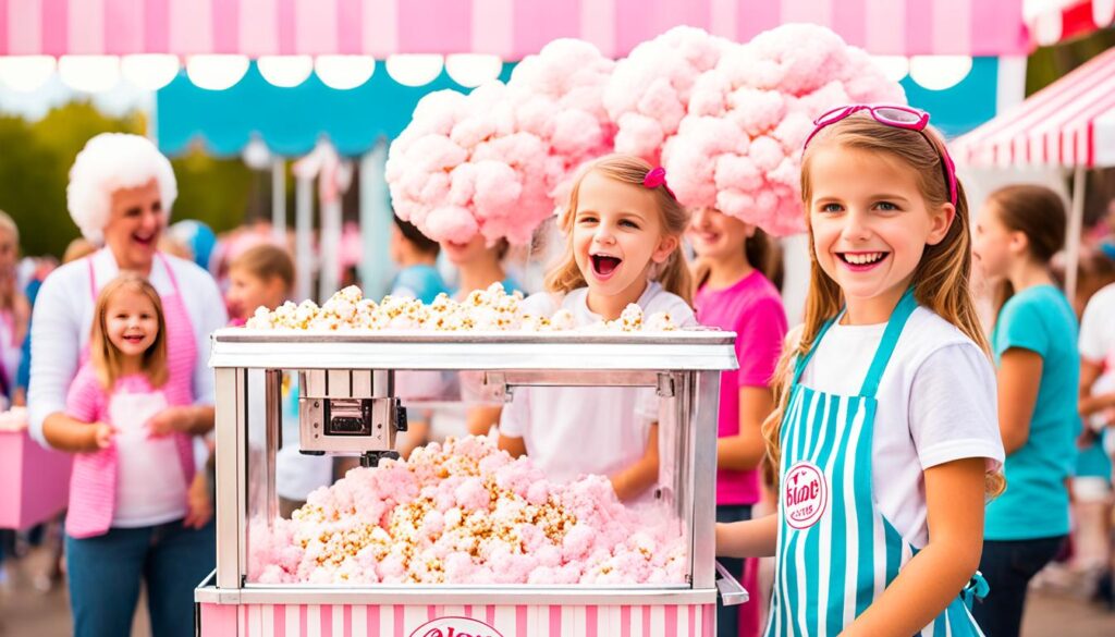 cotton candy popcorn history