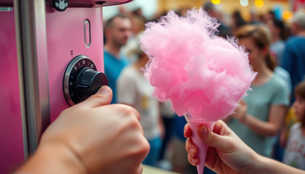 using cotton candy machine