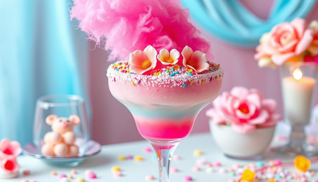 Cotton Candy Cocktail Garnishes