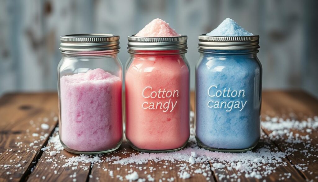 Homemade cotton candy sugar