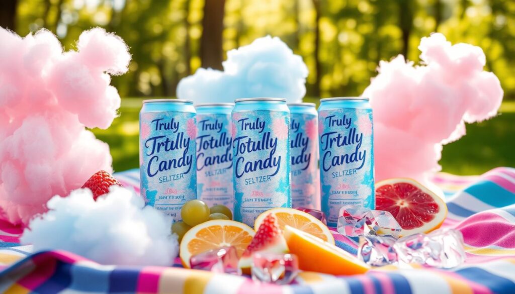 Truly Cotton Candy seltzer cans