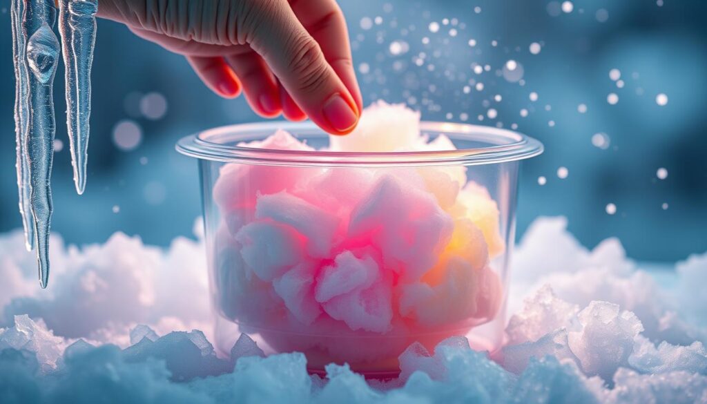 how to freeze cotton candy