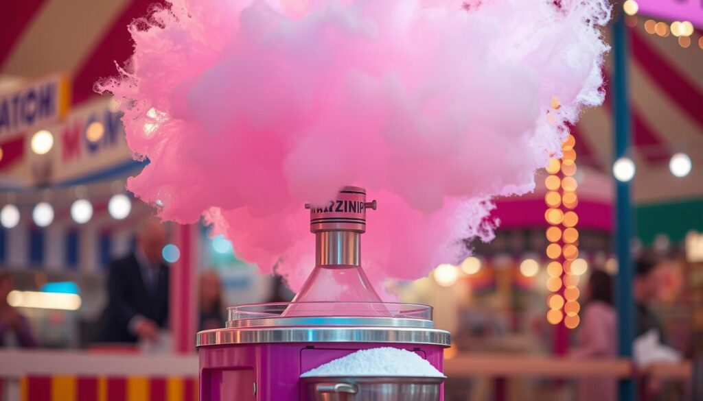 loading cotton candy machine